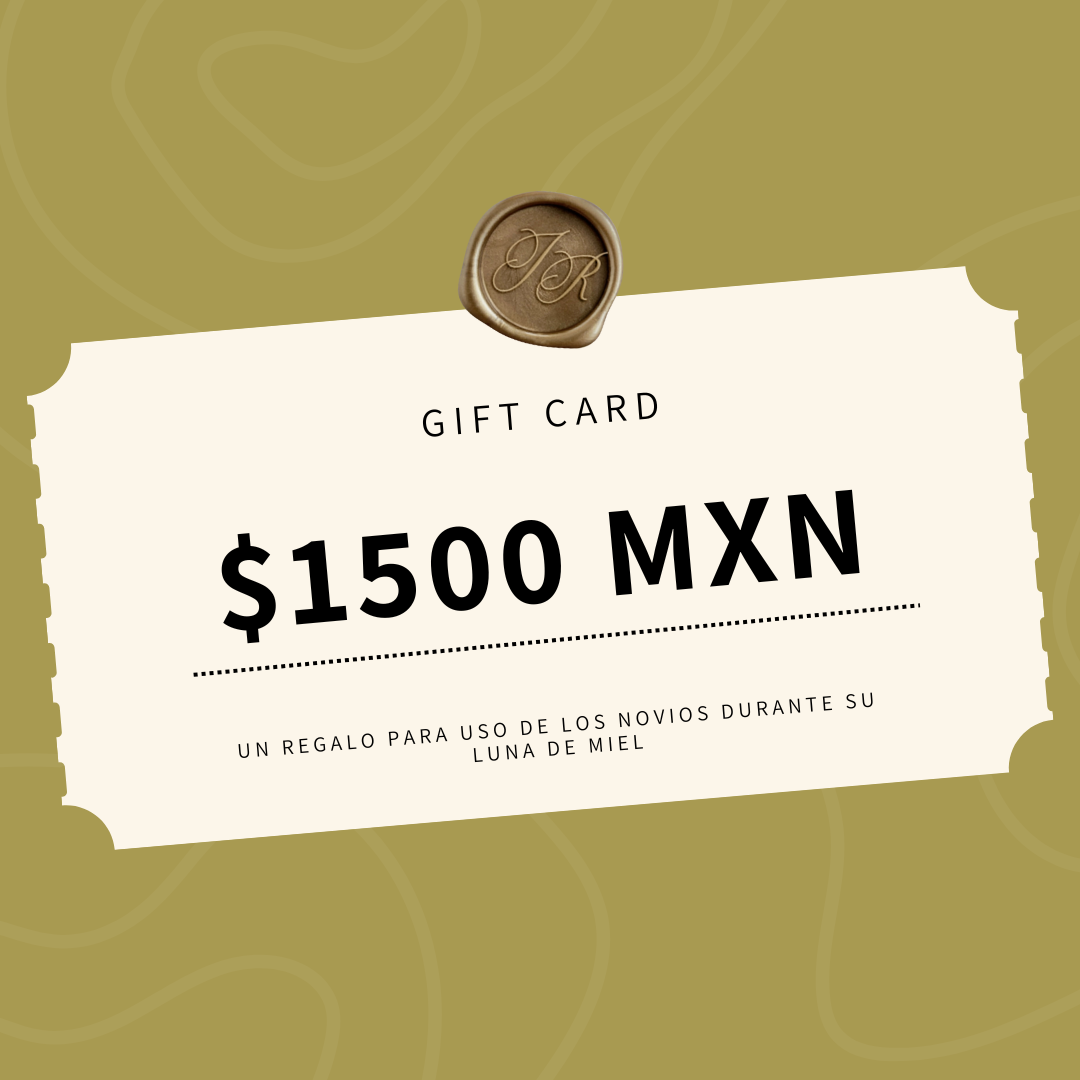 Gift Card (Para uso en Luna de Miel)